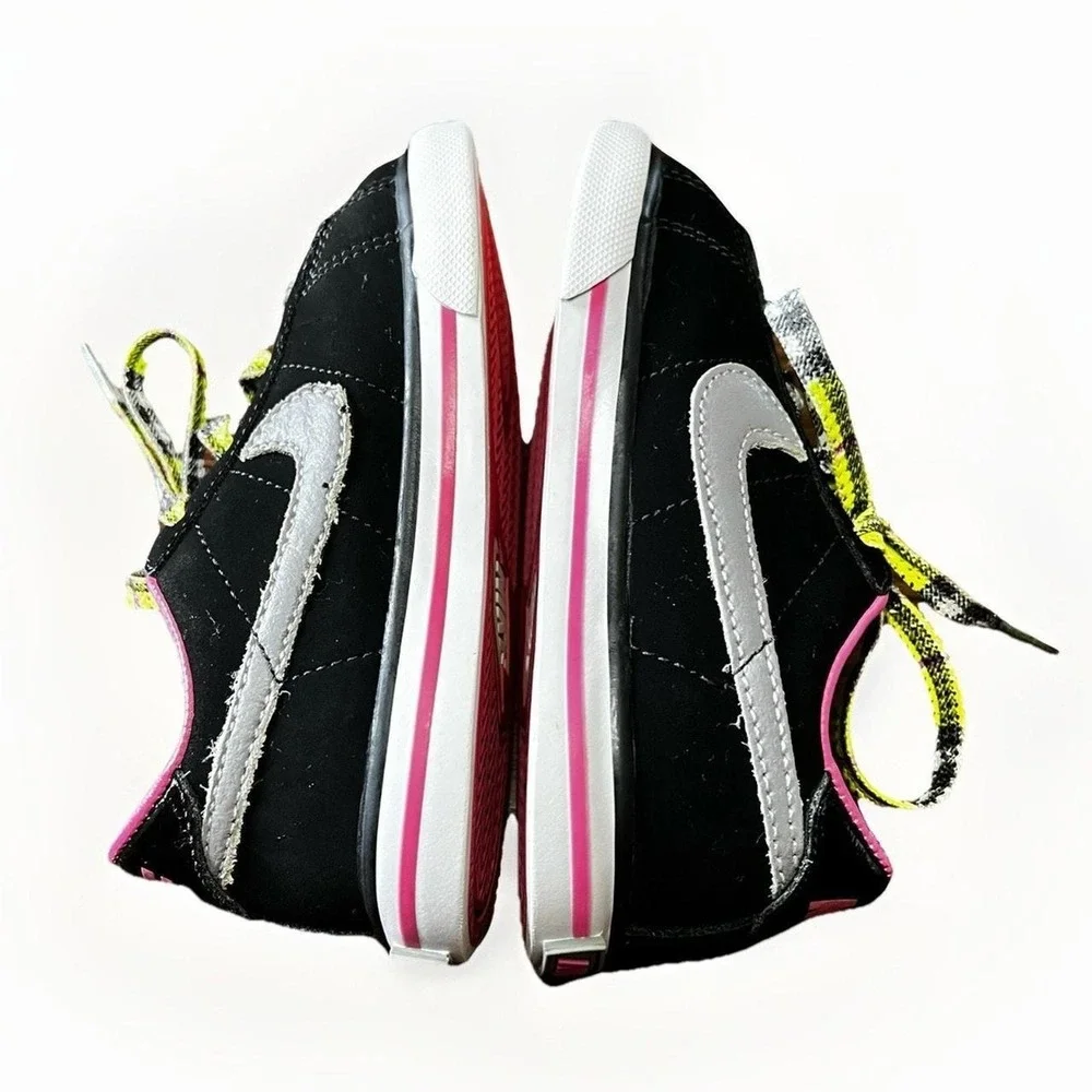 NIKE Blazer Low Toddler Sneakers Black/Pink/Lime/White Size 7C
